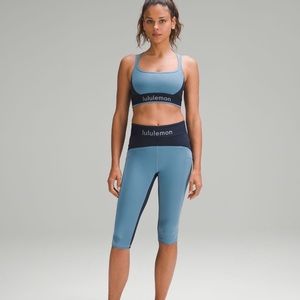 New with tags Logo Waistband Everlux Training Crop 15” and matching bra